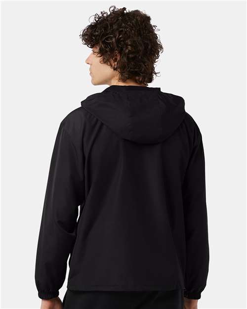 Champion CO200 Unisex Packable Anorak Jacket - Black - OnModelBack