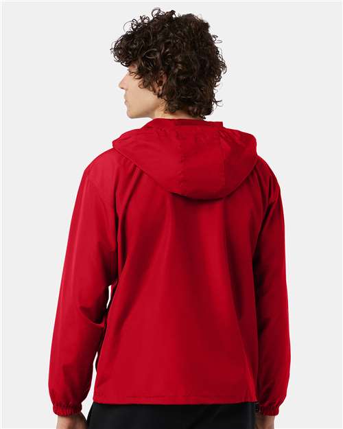 Champion CO200 Unisex Packable Anorak Jacket - Scarlet - OnModelBack