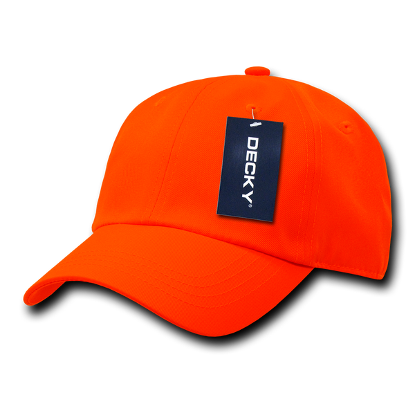 Decky-761-6 Panel Low Profile Structured Neon Cap - Orange