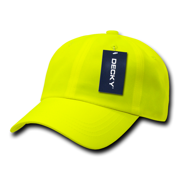 Decky-761-6 Panel Low Profile Structured Neon Cap - Neon Yellow