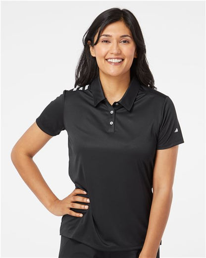 adidas A325 Women's 3-Stripes Shoulder Polo - style view