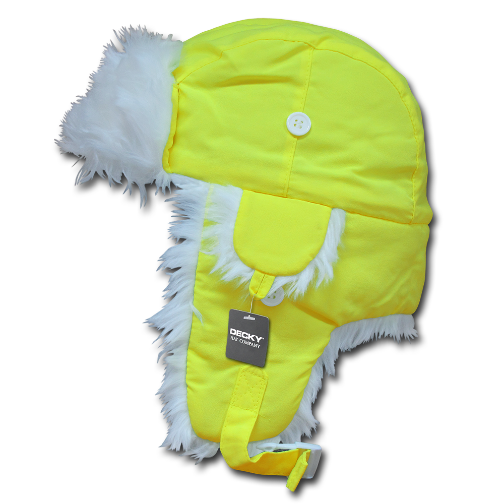 Neon Aviator Hat – Vibrant Winter Cap with Faux Fur