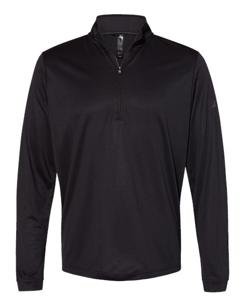 adidas A401 Men's Ultimate365 Lightweight Quarter-Zip Pullover - Black - Front