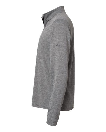 adidas A401 Men's Ultimate365 Lightweight Quarter-Zip Pullover - Black Heather - DirectSide