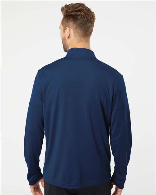 adidas A401 Men's Ultimate365 Lightweight Quarter-Zip Pullover - Collegiate Navy - OnModelBack