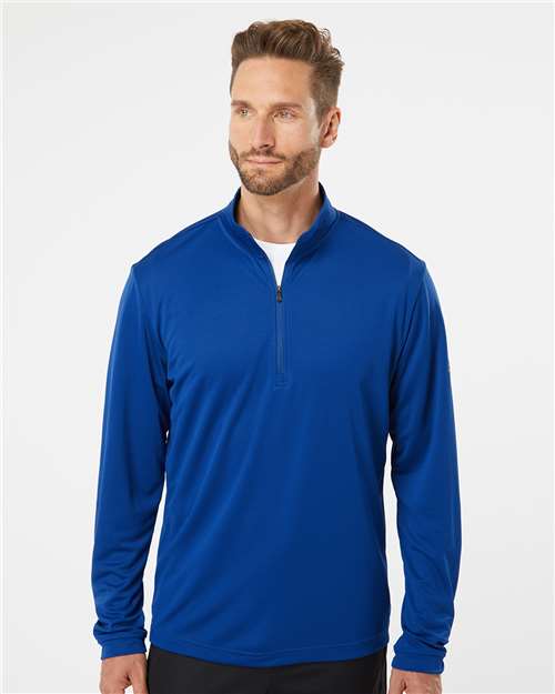 adidas A401 Men's Ultimate365 Lightweight Quarter-Zip Pullover - Collegiate Royal - OnModelFront
