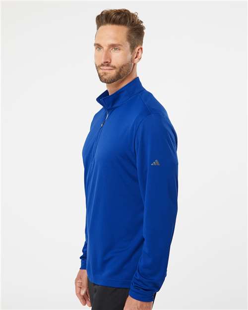 adidas A401 Men's Ultimate365 Lightweight Quarter-Zip Pullover - Collegiate Royal - OnModelSide