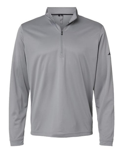 adidas A401 Men's Ultimate365 Lightweight Quarter-Zip Pullover - Grey Three - Front