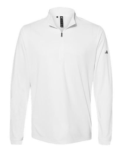 adidas A401 Men's Ultimate365 Lightweight Quarter-Zip Pullover - White - Front