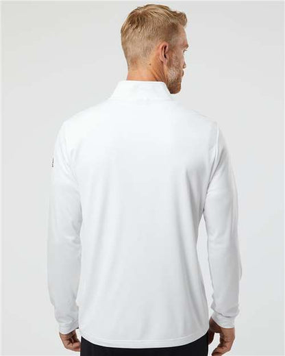 adidas A401 Men's Ultimate365 Lightweight Quarter-Zip Pullover - White - OnModelBack