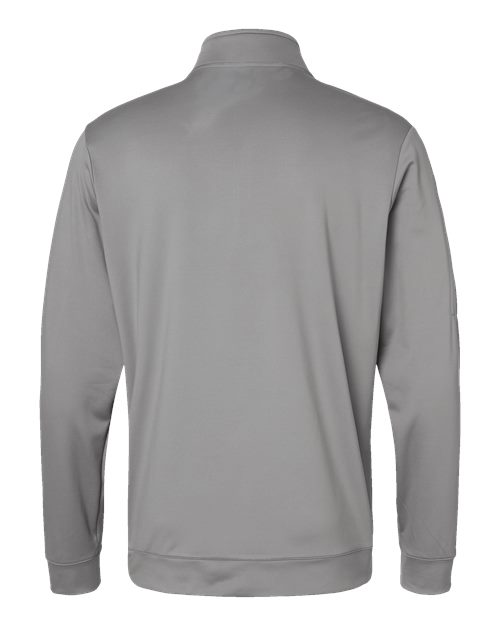 adidas A295 Men's Textured Quarter-Zip Pullover - Grey Three - Back