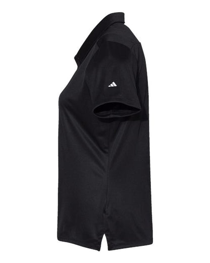 adidas A325 Women's 3-Stripes Shoulder Polo - Black/ White - DirectSide