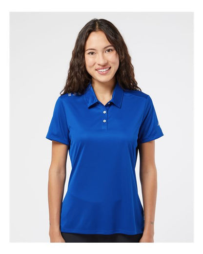 adidas A325 Women's 3-Stripes Shoulder Polo - Collegiate Royal/ Grey Three - OnModelFront