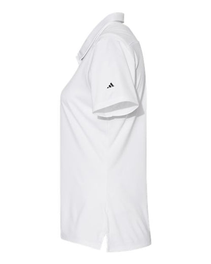 adidas A325 Women's 3-Stripes Shoulder Polo - White/ Black - DirectSide