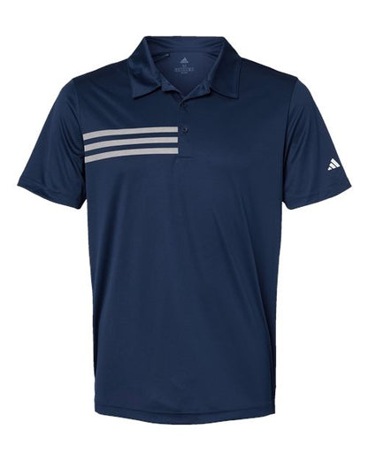 adidas A324 Men's 3-Stripes Chest Polo - Collegiate Navy/ White - Front