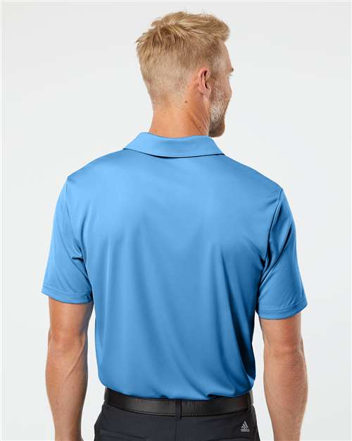 adidas A324 Men's 3-Stripes Chest Polo - Lucky Blue/ White - OnModelBack