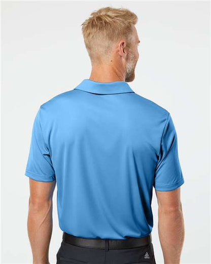 adidas A324 Men's 3-Stripes Chest Polo - Lucky Blue/ White - OnModelBack