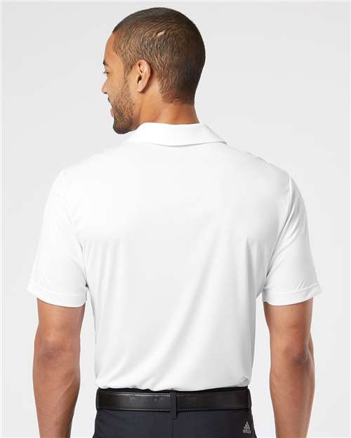 adidas A324 Men's 3-Stripes Chest Polo - White/ Black - OnModelBack