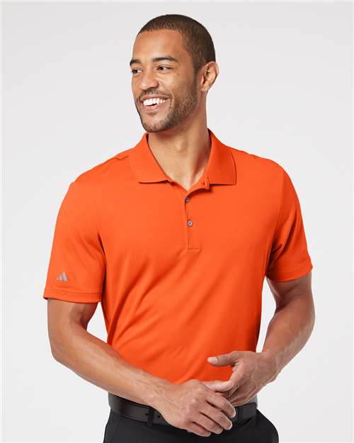 adidas A230 Men's Performance Polo - Orange - OnModelFront