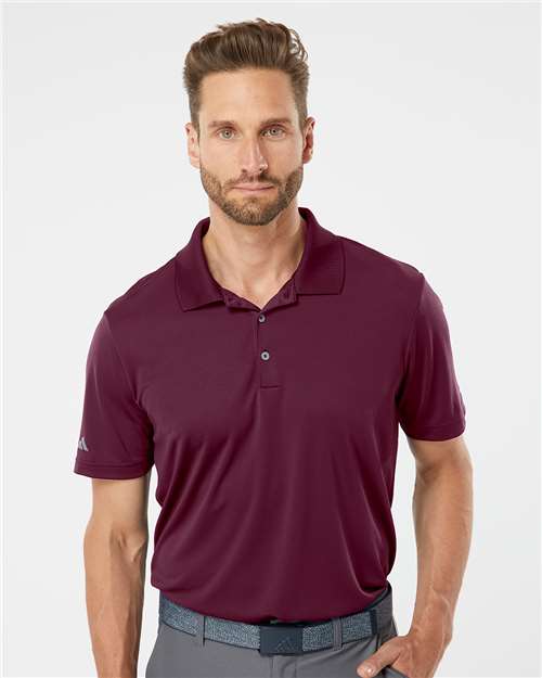 adidas A230 Men's Performance Polo - Maroon - OnModelFront