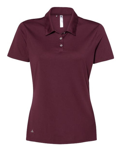 adidas A231 Women's Performance Polo - Maroon - Front