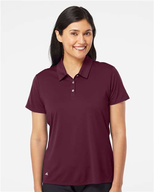 adidas A231 Women's Performance Polo - Maroon - OnModelFront