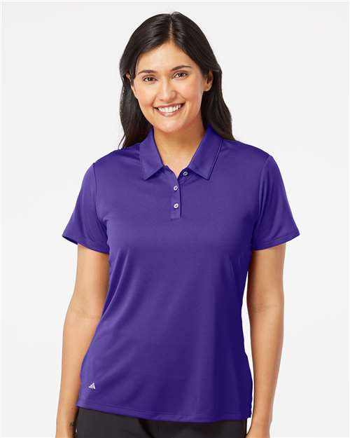 adidas A231 Women's Performance Polo - Collegiate Purple - OnModelFront