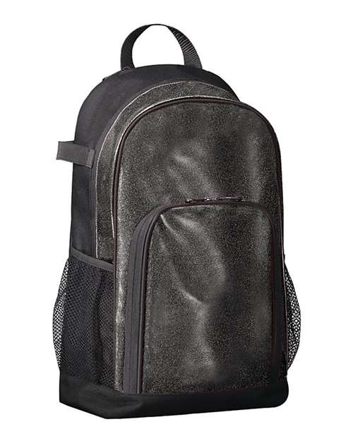 Augusta Sportswear 1106 All Out Glitter Backpack - Black Glitter/ Black - Side