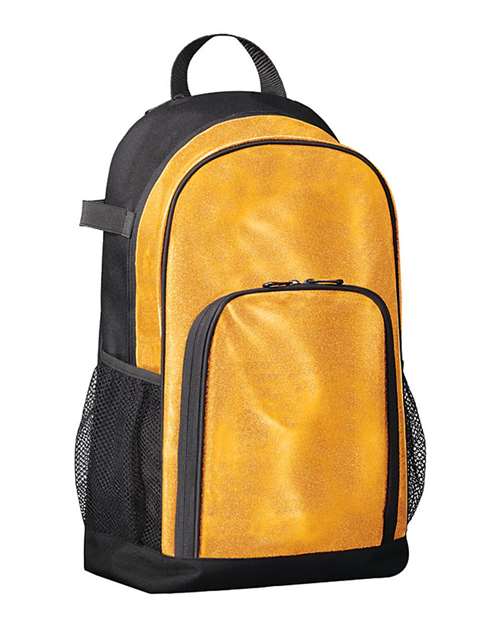 Augusta Sportswear 1106 All Out Glitter Backpack - Gold Glitter/ Black - Side