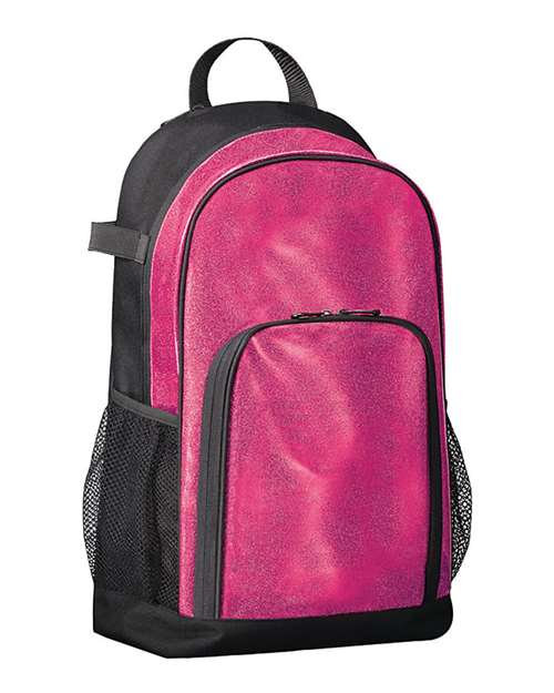 Augusta Sportswear 1106 All Out Glitter Backpack - Pink Glitter/ Black - Side