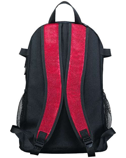 Augusta Sportswear 1106 All Out Glitter Backpack - Red Glitter/ Black - Back