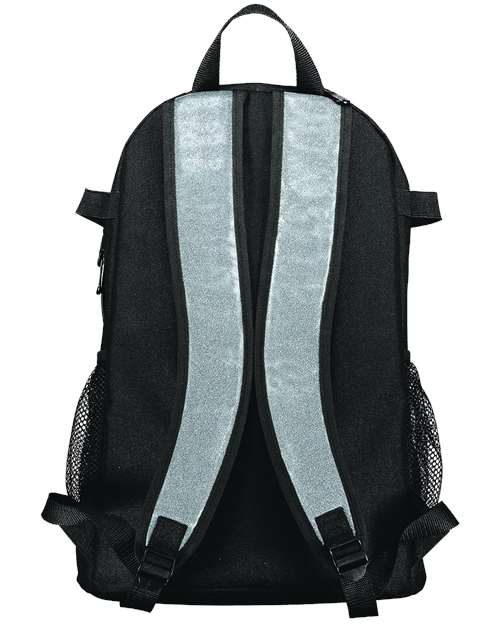 Augusta Sportswear 1106 All Out Glitter Backpack - Silver Glitter/ Black - Back