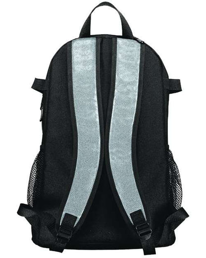 Augusta Sportswear 1106 All Out Glitter Backpack - Silver Glitter/ Black - Back