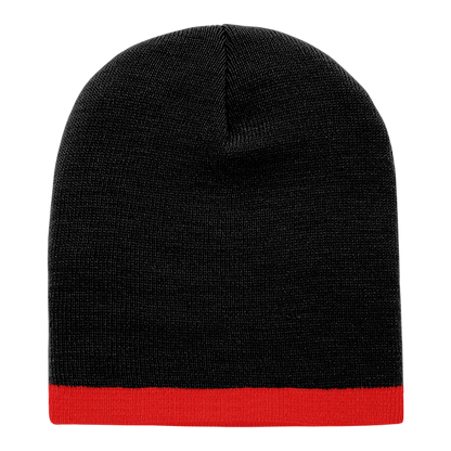 Acrylic/Polyester Striped Short Beanie – Decky 8007