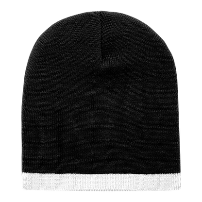 Acrylic/Polyester Striped Short Beanie – Decky 8007
