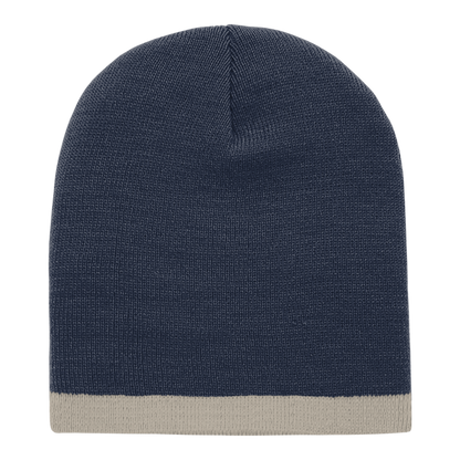 Acrylic/Polyester Striped Short Beanie – Decky 8007