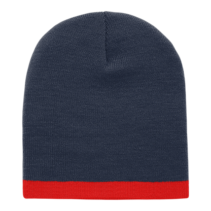 Acrylic/Polyester Striped Short Beanie – Decky 8007