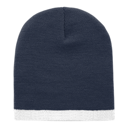 Acrylic/Polyester Striped Short Beanie – Decky 8007