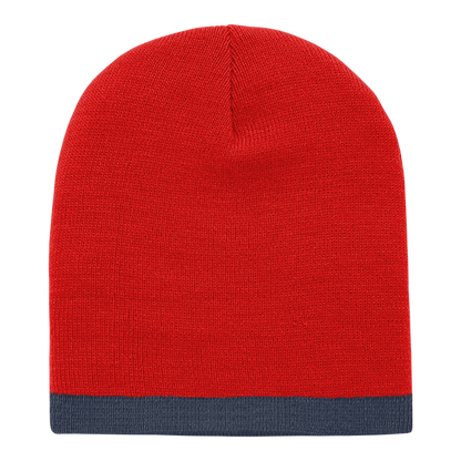 Acrylic/Polyester Striped Short Beanie – Decky 8007