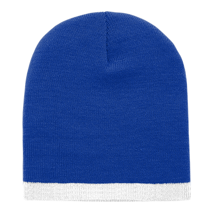Acrylic/Polyester Striped Short Beanie – Decky 8007