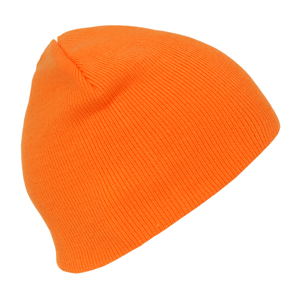 Decky-814-Short Neon Acrylic Beanie - Orange
