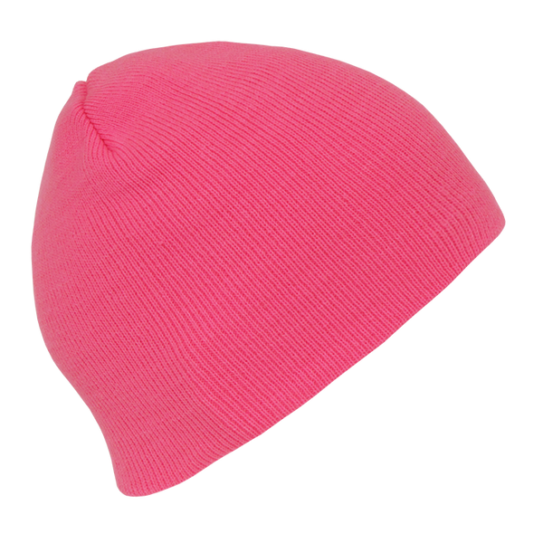 Decky-814-Short Neon Acrylic Beanie - Pink