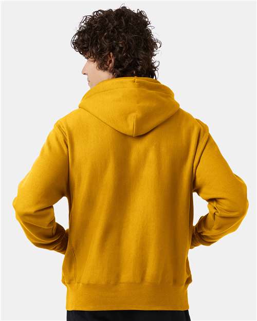 Champion S101 Unisex Reverse Weave® Hooded Sweatshirt - C Gold - OnModelBack