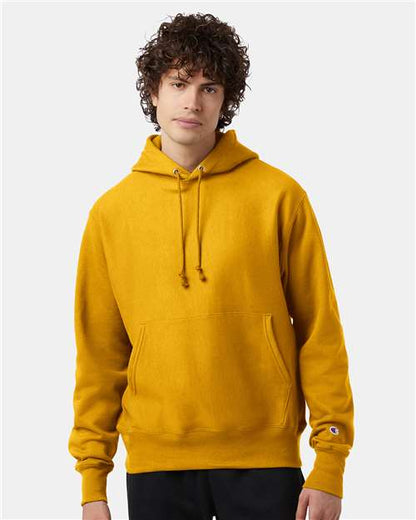 Champion S101 Unisex Reverse Weave® Hooded Sweatshirt - C Gold - OnModelFront