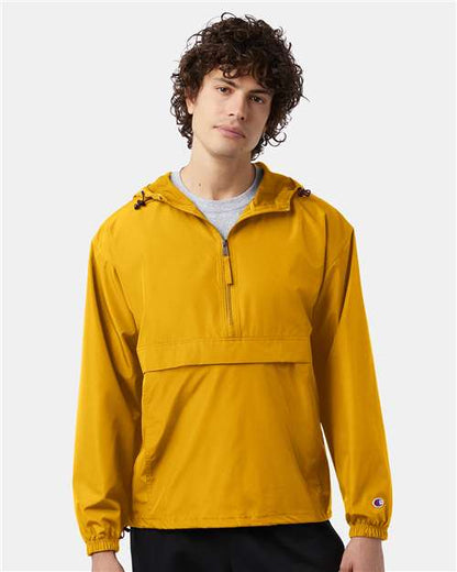 Champion CO200 Unisex Packable Anorak Jacket - Gold - OnModelFront