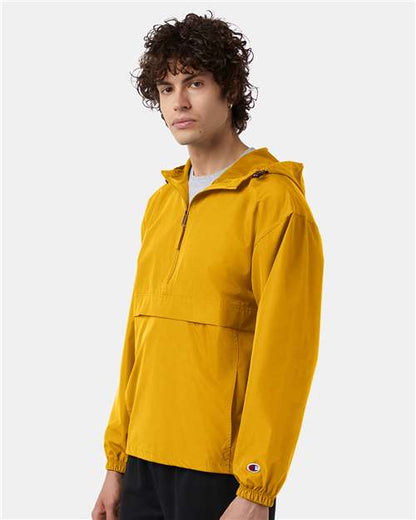 Champion CO200 Unisex Packable Anorak Jacket - Gold - OnModelSide