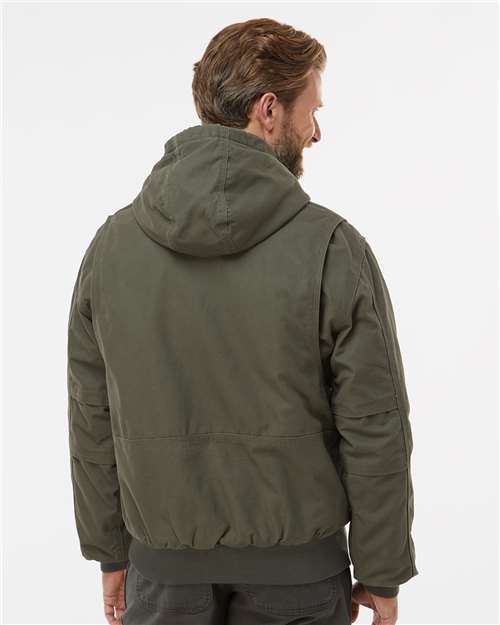 DRI DUCK 5034 Men's Laramie Power Move Jacket - Olive - OnModelBack
