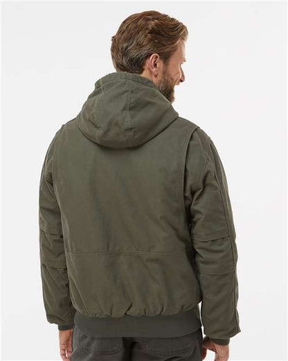 DRI DUCK 5034 Men's Laramie Power Move Jacket - Olive - OnModelBack