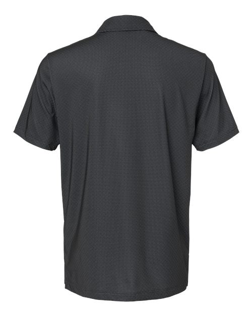 adidas A498 Men's Ultimate365 Diamond Dot Print Polo - Black/ White/ Grey Three - Back
