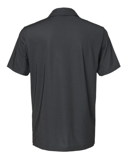 adidas A498 Men's Ultimate365 Diamond Dot Print Polo - Black/ White/ Grey Three - Back